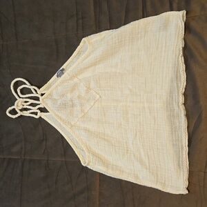 Aerie Women's small cream sheer halter top same day shipping